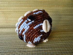 Babalu Aye Gourd | Beaded Gourd with Cowrie Shell