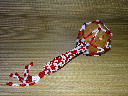 Hand-Crafted Shango Maraca | Authentic Gourd