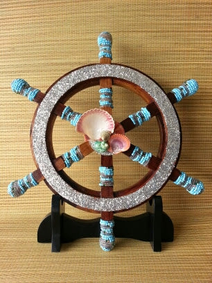 Ship Wheel for Yemaya | 18 Inch Ship Wheel | Yoruba Crafts