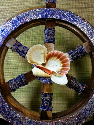 Ship Wheel for Yemaya | 18 Inch Ship Wheel | Yoruba Crafts